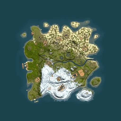 Rust map seed 488523411, 3500x3500m top-down preview