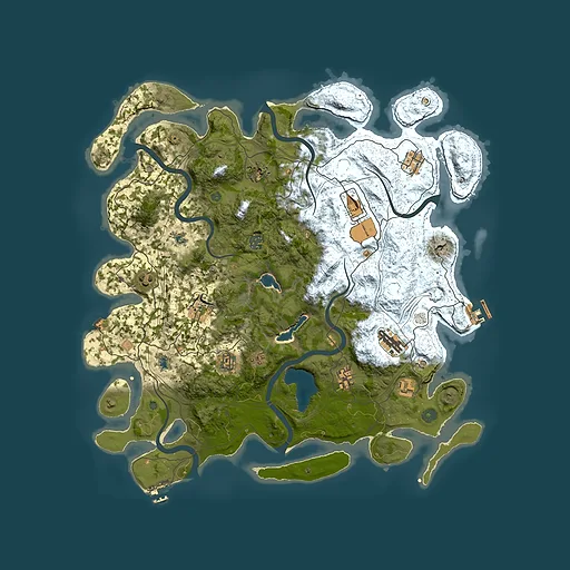 Rust map seed 1705268383, 4500x4500m top-down preview