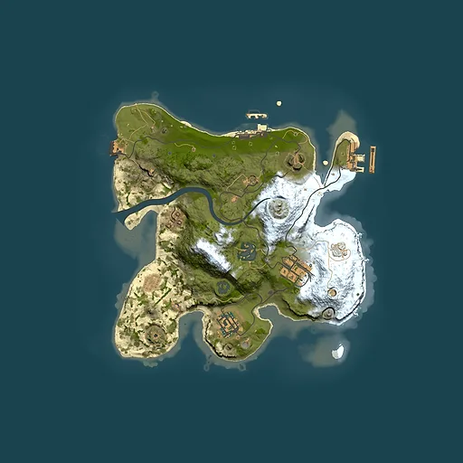 Rust map seed 854898713, 2500x2500m top-down preview