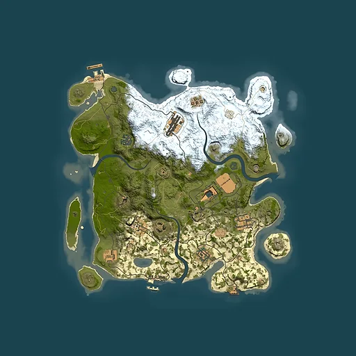 Rust map seed 357828656, 3500x3500m top-down preview