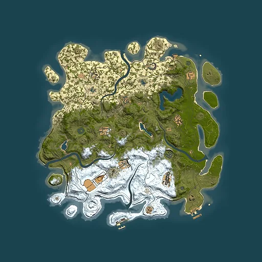 Rust map seed 2073567649, 4500x4500m top-down preview