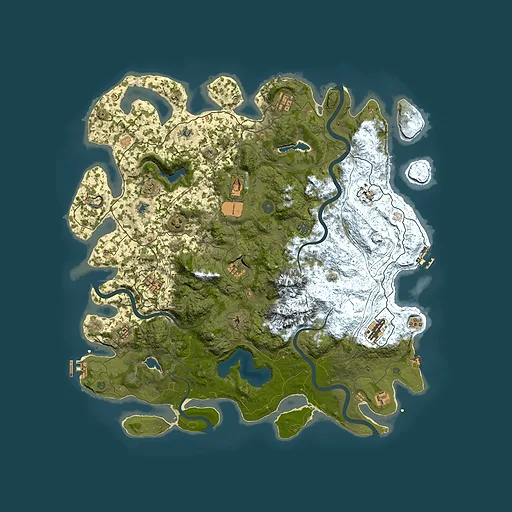 Rust map seed 1617237454, 5000x5000m top-down preview