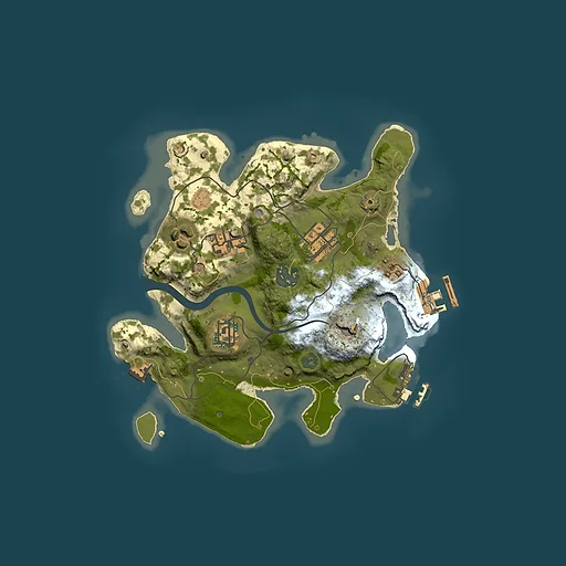 Rust map seed 583971151, 2500x2500m top-down preview