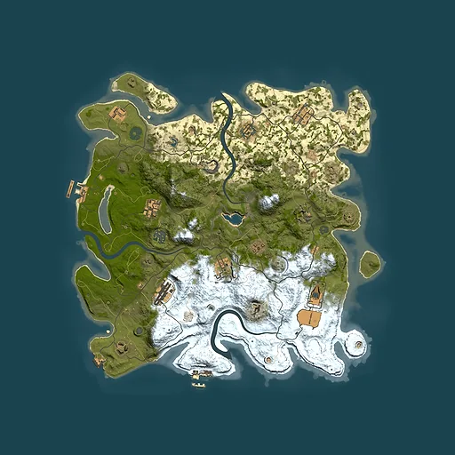 Rust map seed 1214963899, 4000x4000m top-down preview