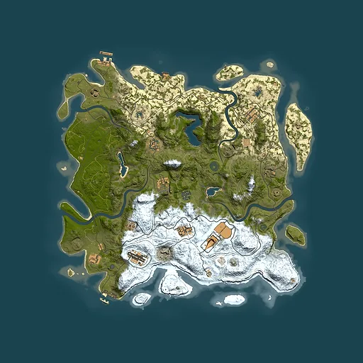 Rust map seed 1313865967, 4500x4500m top-down preview