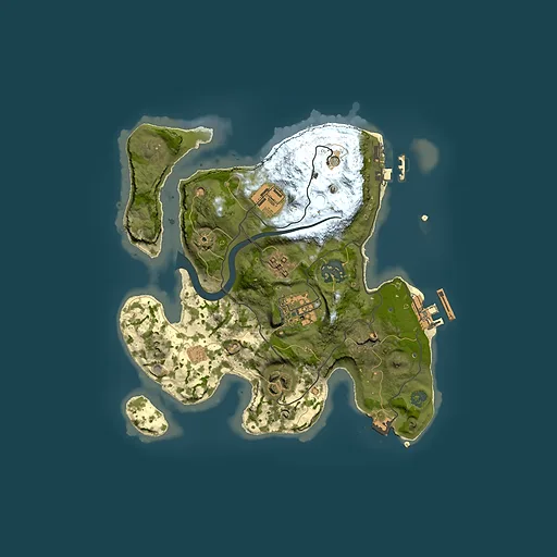 Rust map seed 1057317901, 2500x2500m top-down preview