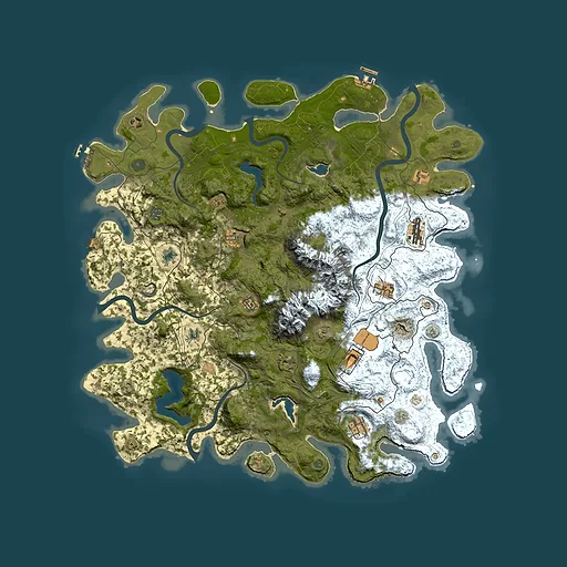 Rust map seed 1913058501, 5000x5000m top-down preview