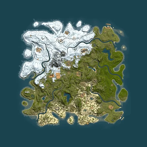 Rust map seed 1961257958, 5000x5000m top-down preview