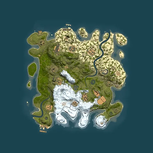 Rust map seed 1218218386, 3500x3500m top-down preview
