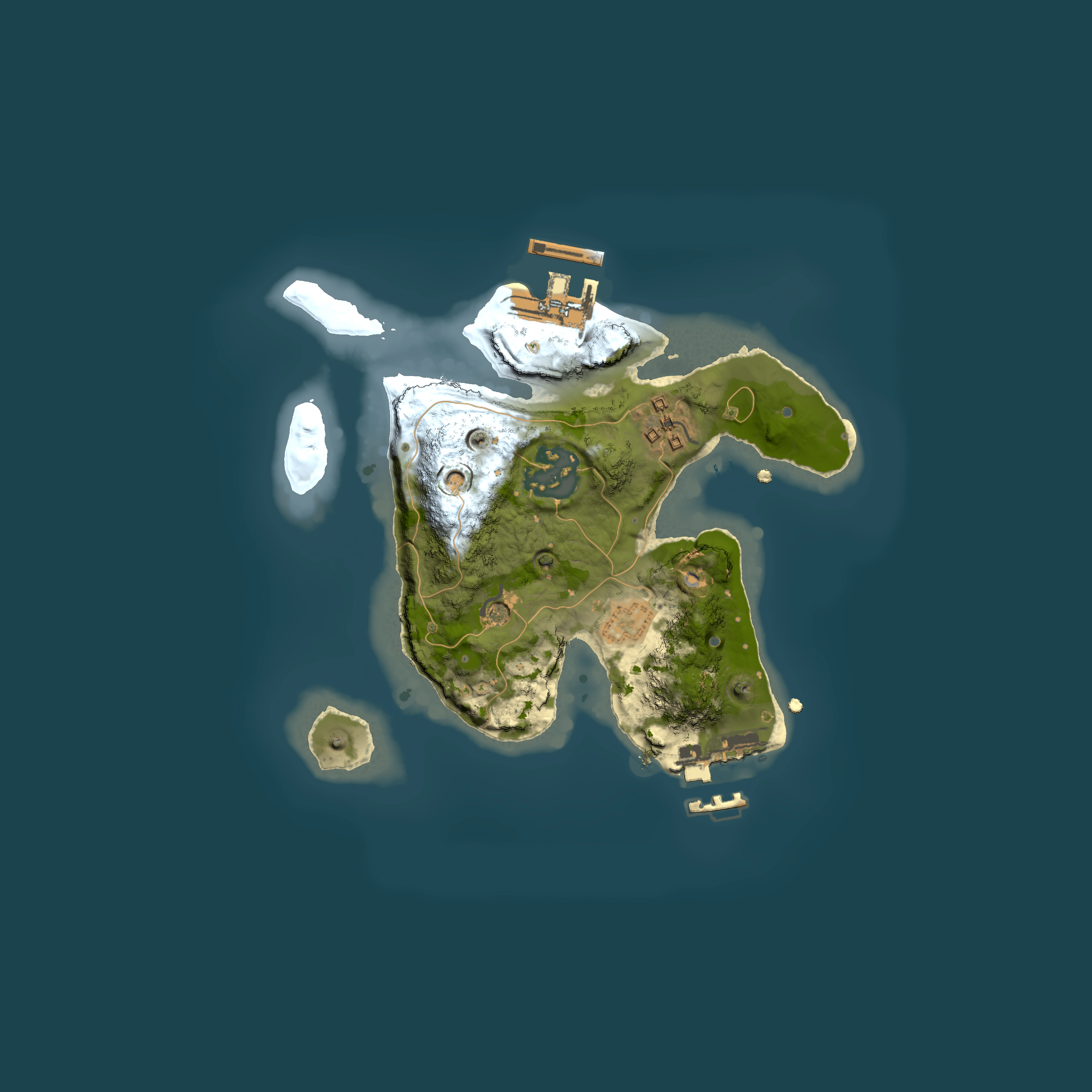 Full top-down render of Rust map seed 953140100, 2000x2000m