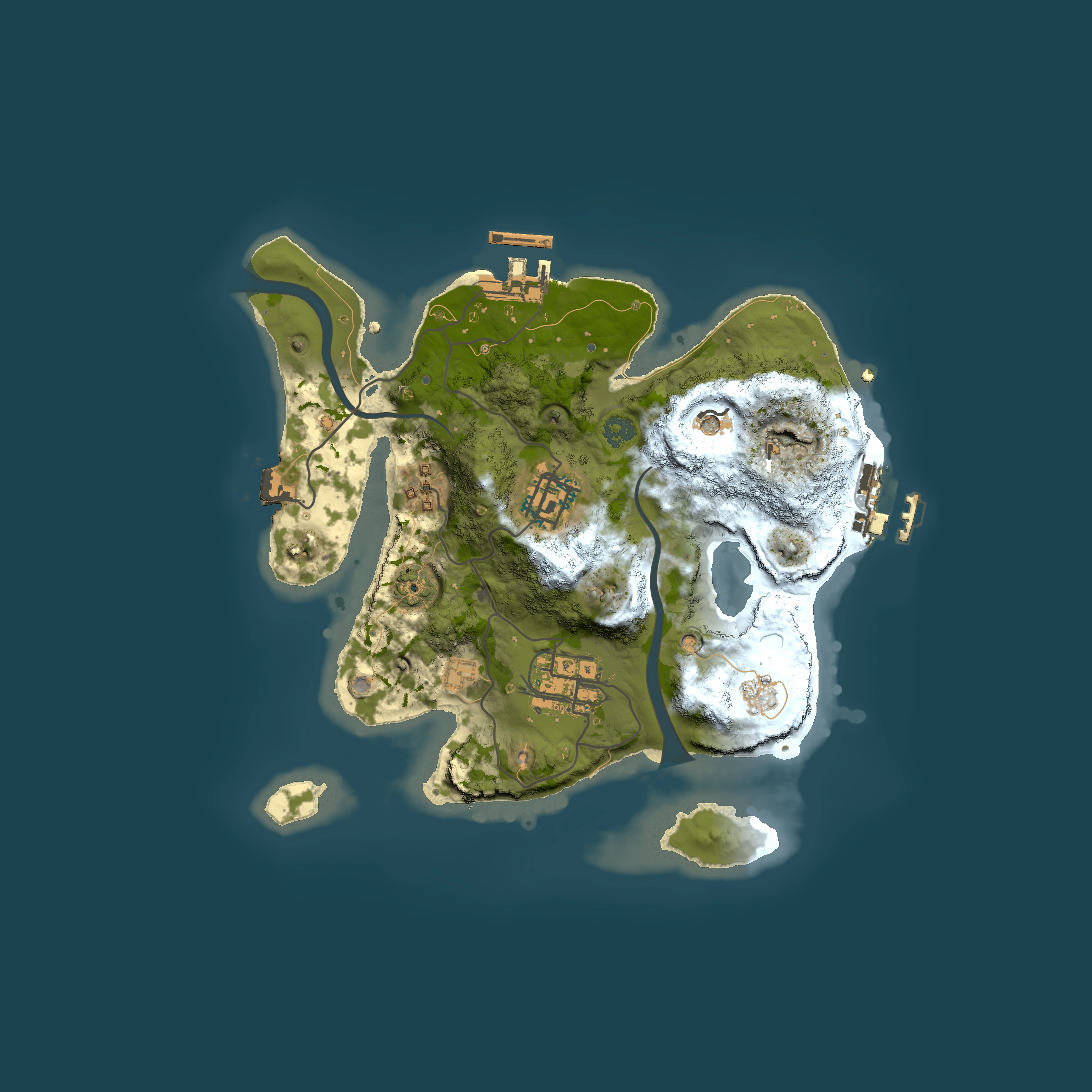 Full top-down render of Rust map seed 1541494240, 2500x2500m