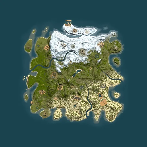 Rust map seed 1826627736, 4000x4000m top-down preview