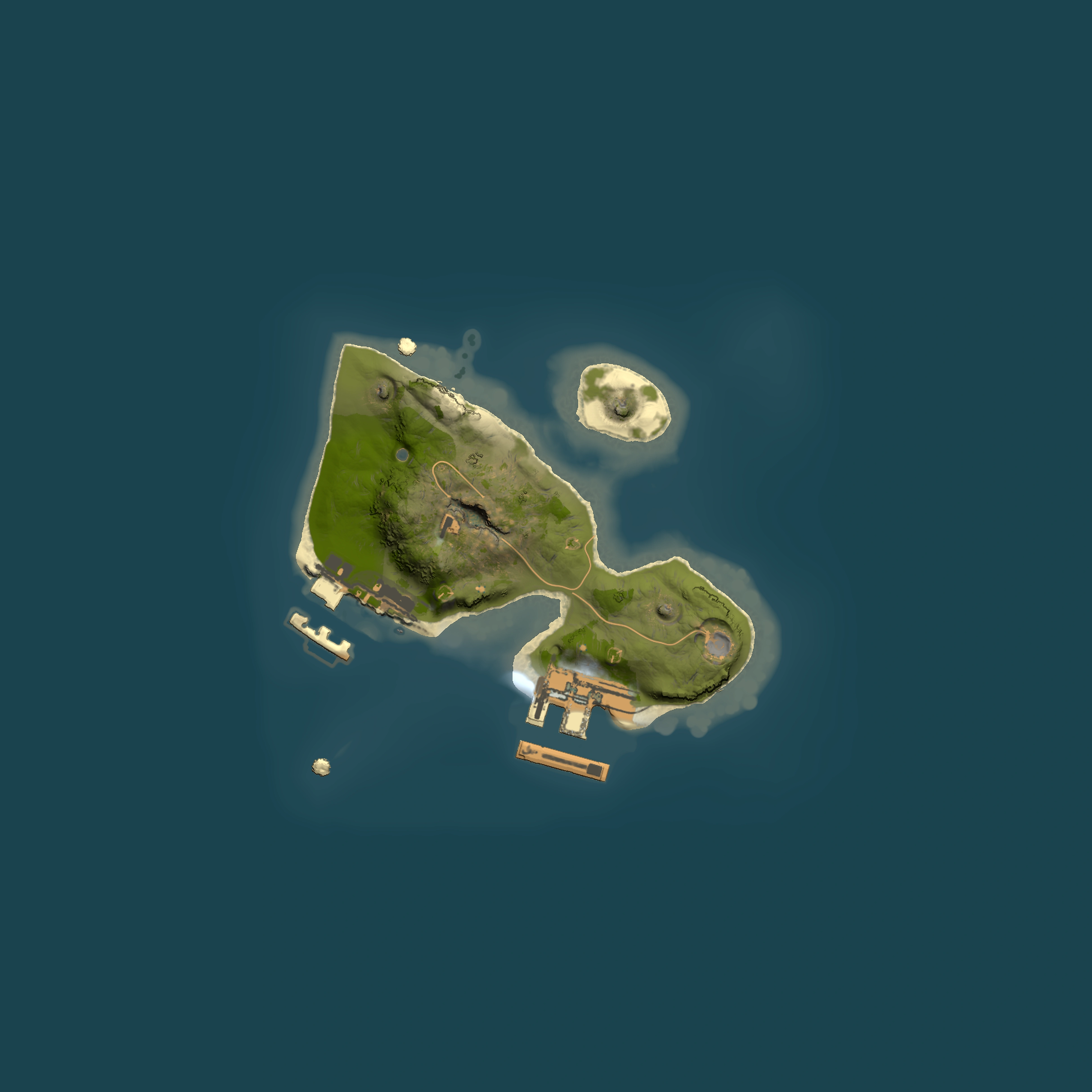 Full top-down render of Rust map seed 491512055, 1500x1500m