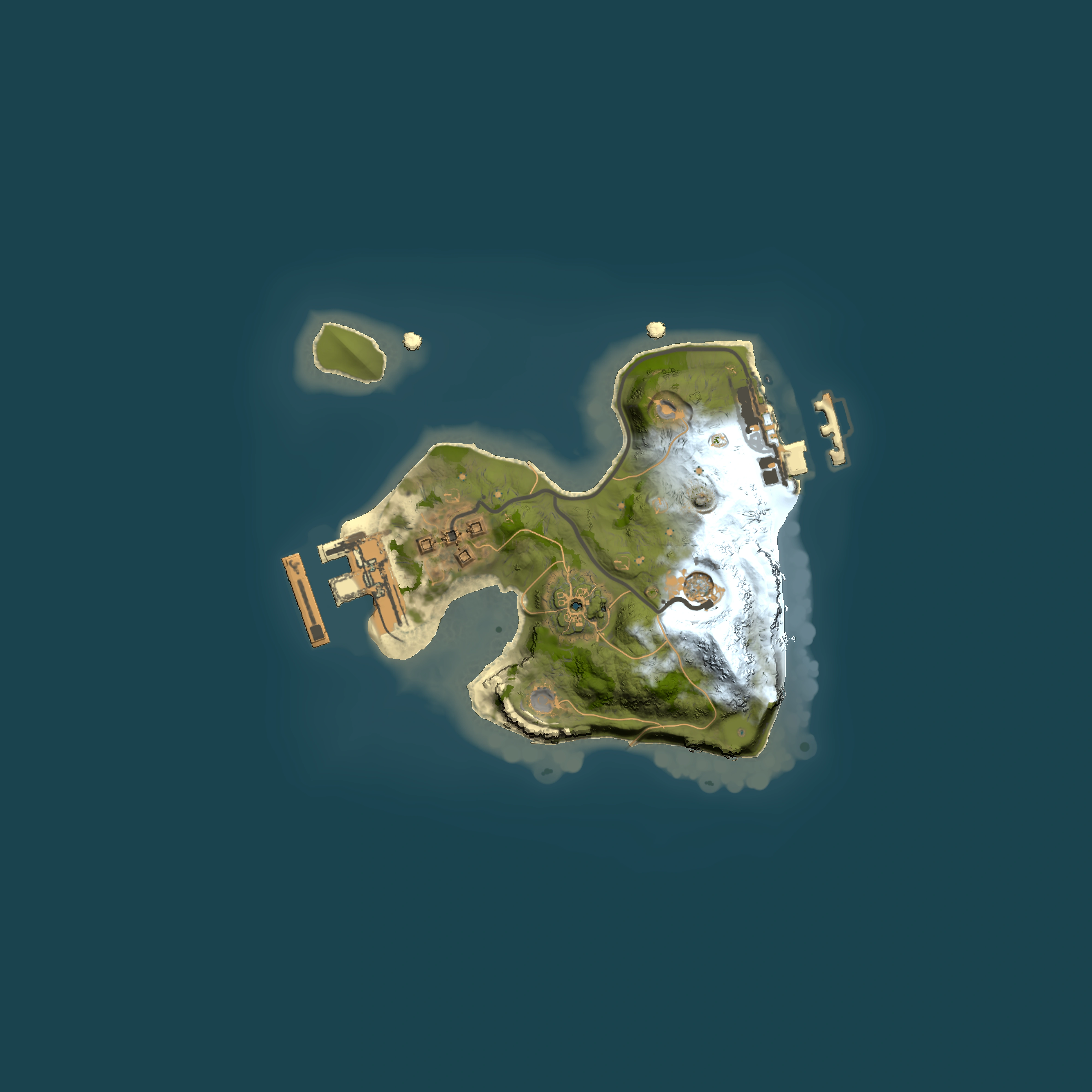 Full top-down render of Rust map seed 126067610, 1500x1500m