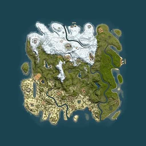 Rust map seed 1984865984, 4500x4500m top-down preview