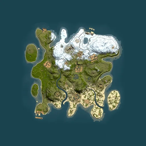 Rust map seed 1104573646, 3000x3000m top-down preview