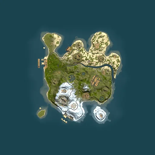 Rust map seed 1193885204, 2500x2500m top-down preview