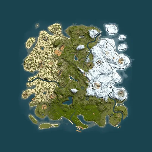 Rust map seed 376886768, 4500x4500m top-down preview