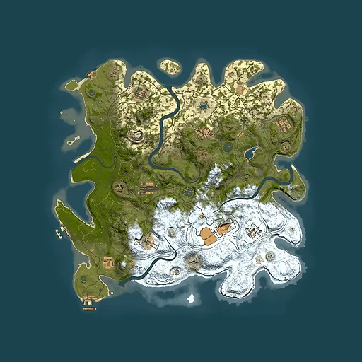 Rust map seed 0, 4250x4250m top-down preview
