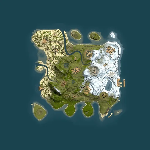 Rust map seed 370278212, 3000x3000m top-down preview