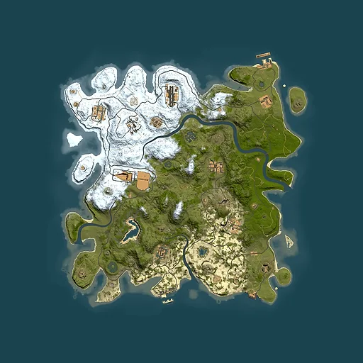 Rust map seed 764181814, 4000x4000m top-down preview