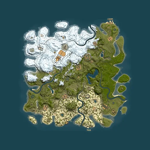 Rust map seed 1204464770, 4500x4500m top-down preview