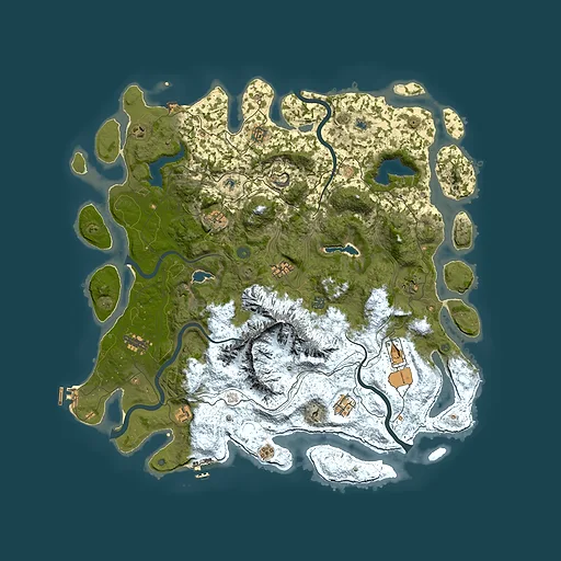 Rust map seed 1151112907, 5000x5000m top-down preview