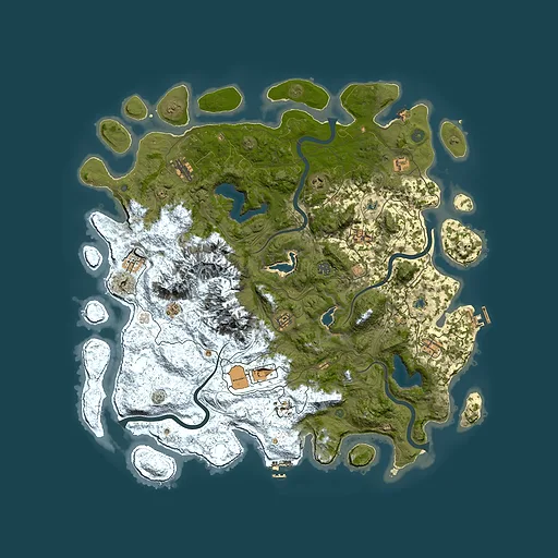 Rust map seed 1831034334, 5000x5000m top-down preview