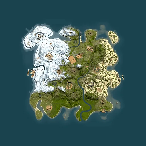 Rust map seed 396444642, 3500x3500m top-down preview