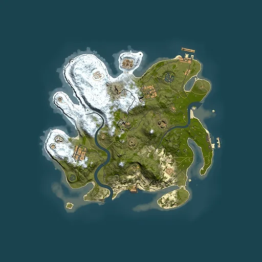 Rust map seed 1367655260, 3000x3000m top-down preview