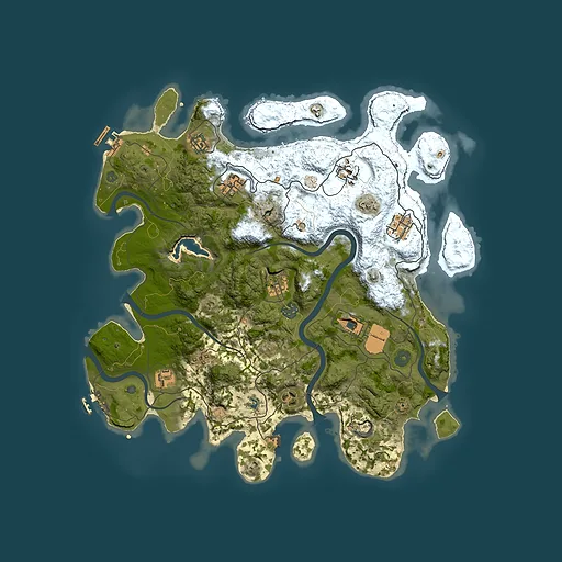 Rust map seed 1324258702, 4000x4000m top-down preview