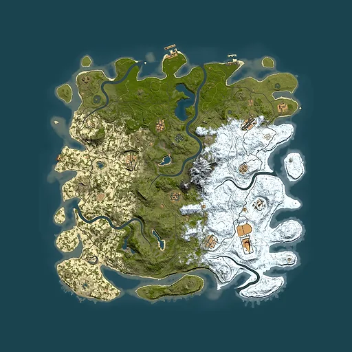 Rust map seed 958783505, 5000x5000m top-down preview