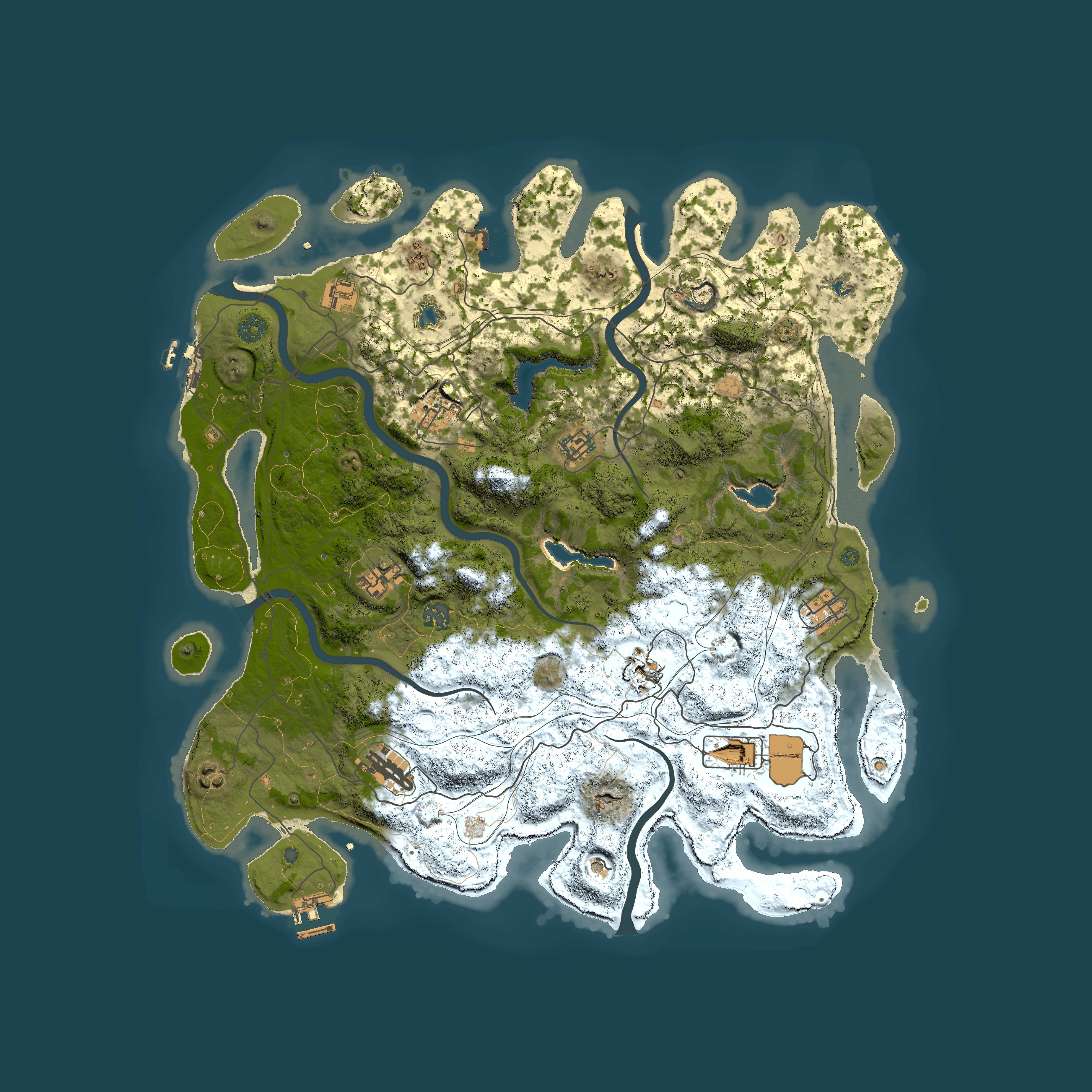 Full top-down render of Rust map seed 1943742178, 4500x4500m