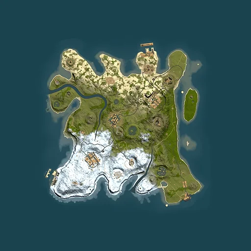 Rust map seed 2001786989, 3000x3000m top-down preview