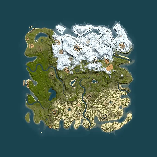 Rust map seed 1362532354, 4500x4500m top-down preview