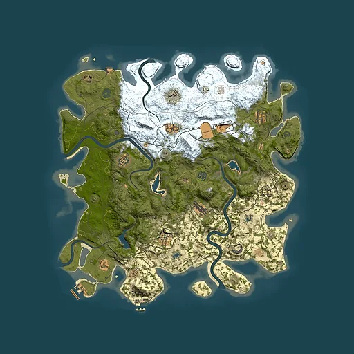Rust map seed 1290863365, 4500x4500m top-down preview