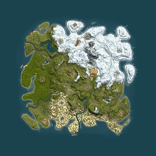 Rust map seed 994324540, 5000x5000m top-down preview