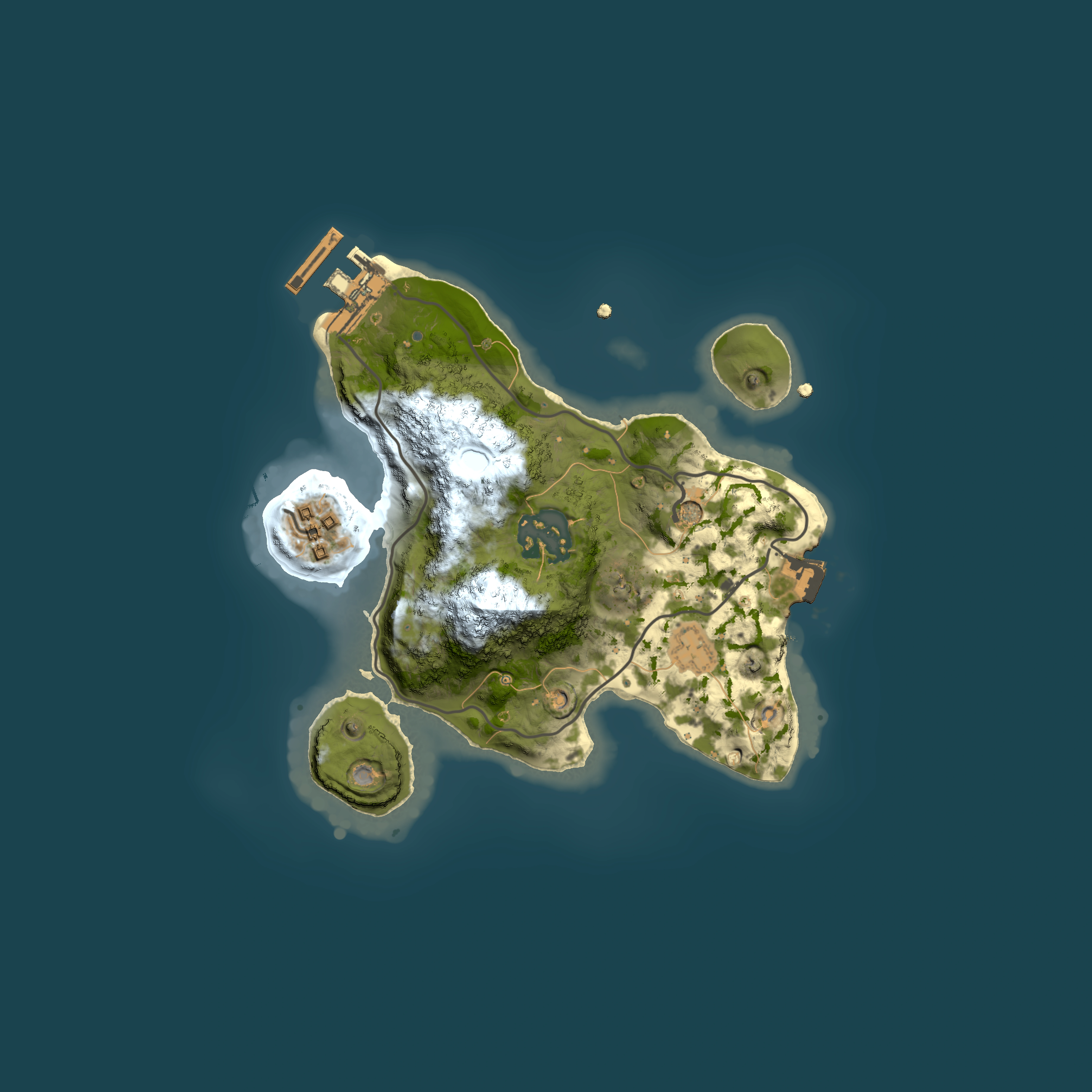 Full top-down render of Rust map seed 1004553013, 2000x2000m