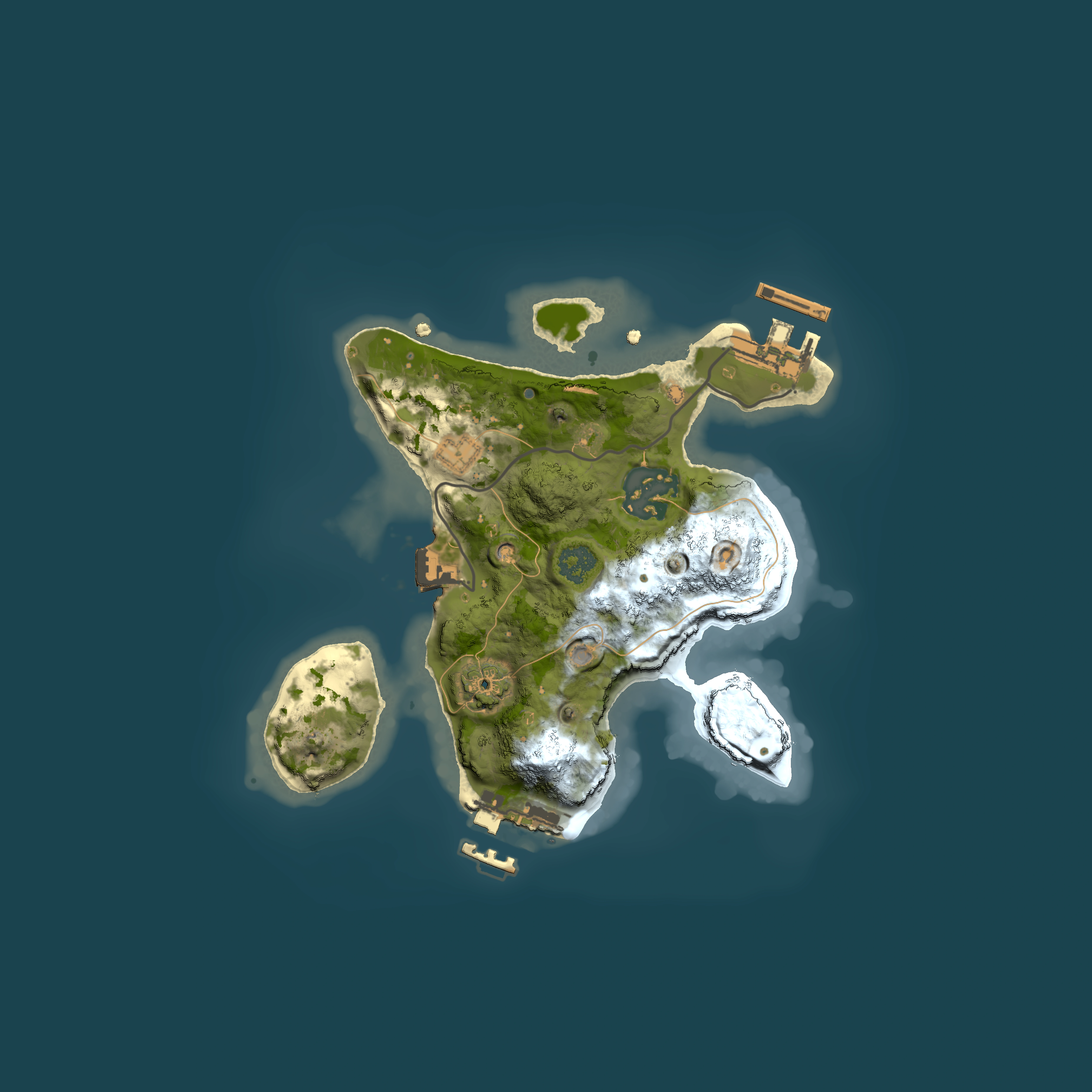 Full top-down render of Rust map seed 919310878, 2000x2000m