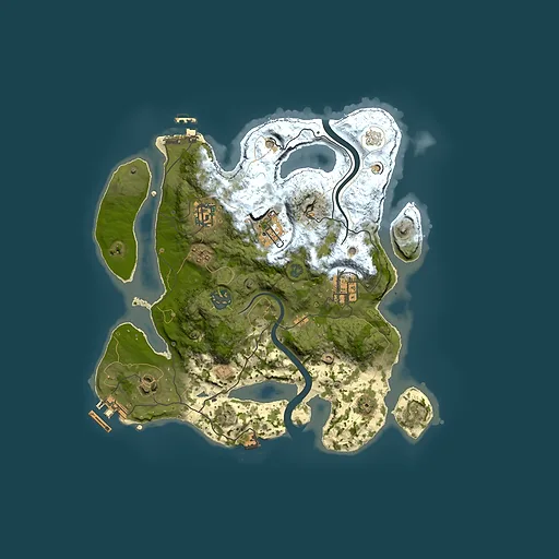 Rust map seed 226620143, 3000x3000m top-down preview