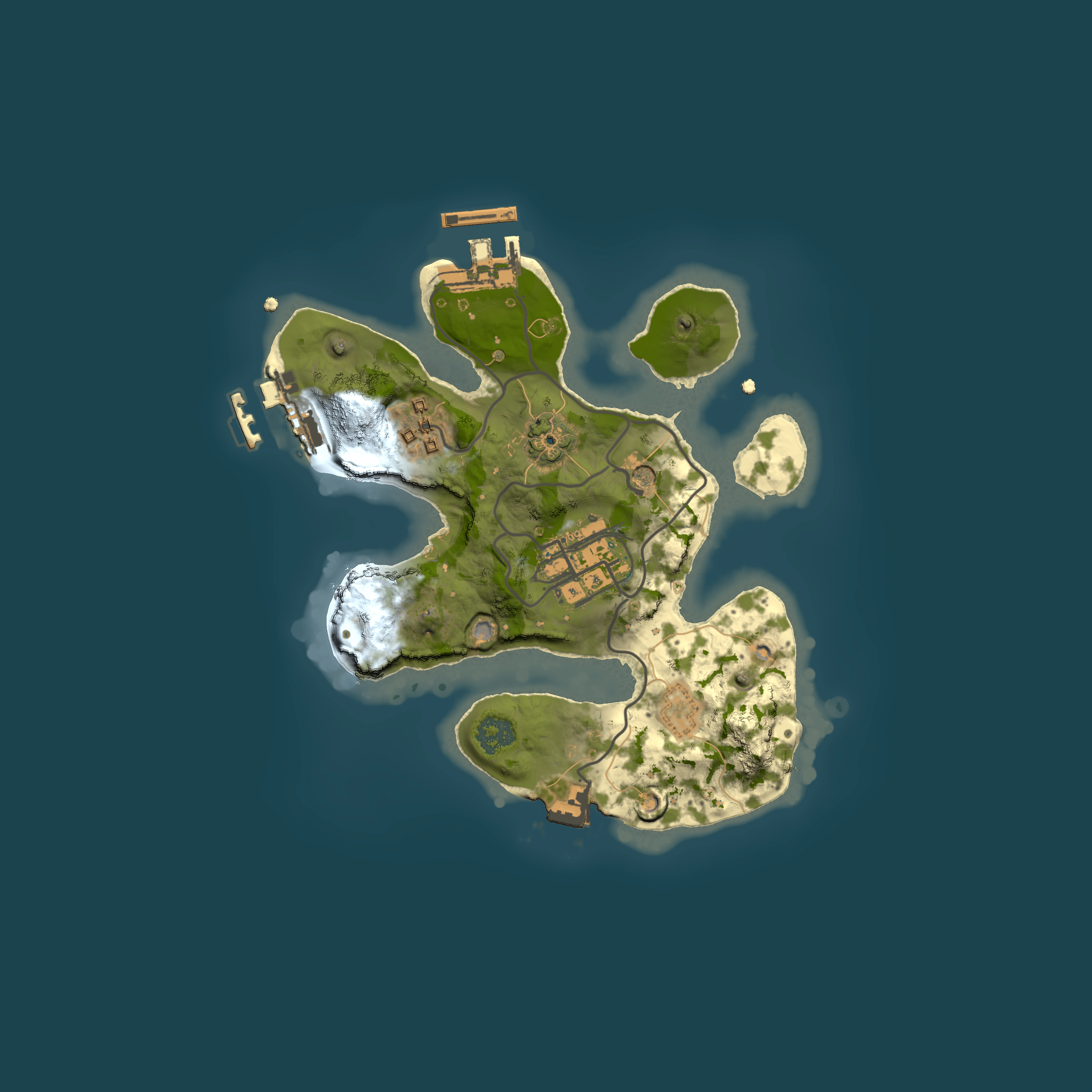Full top-down render of Rust map seed 419310424, 2000x2000m