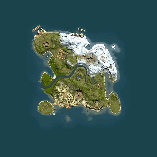 Rust map seed 1538842561, 2500x2500m top-down preview