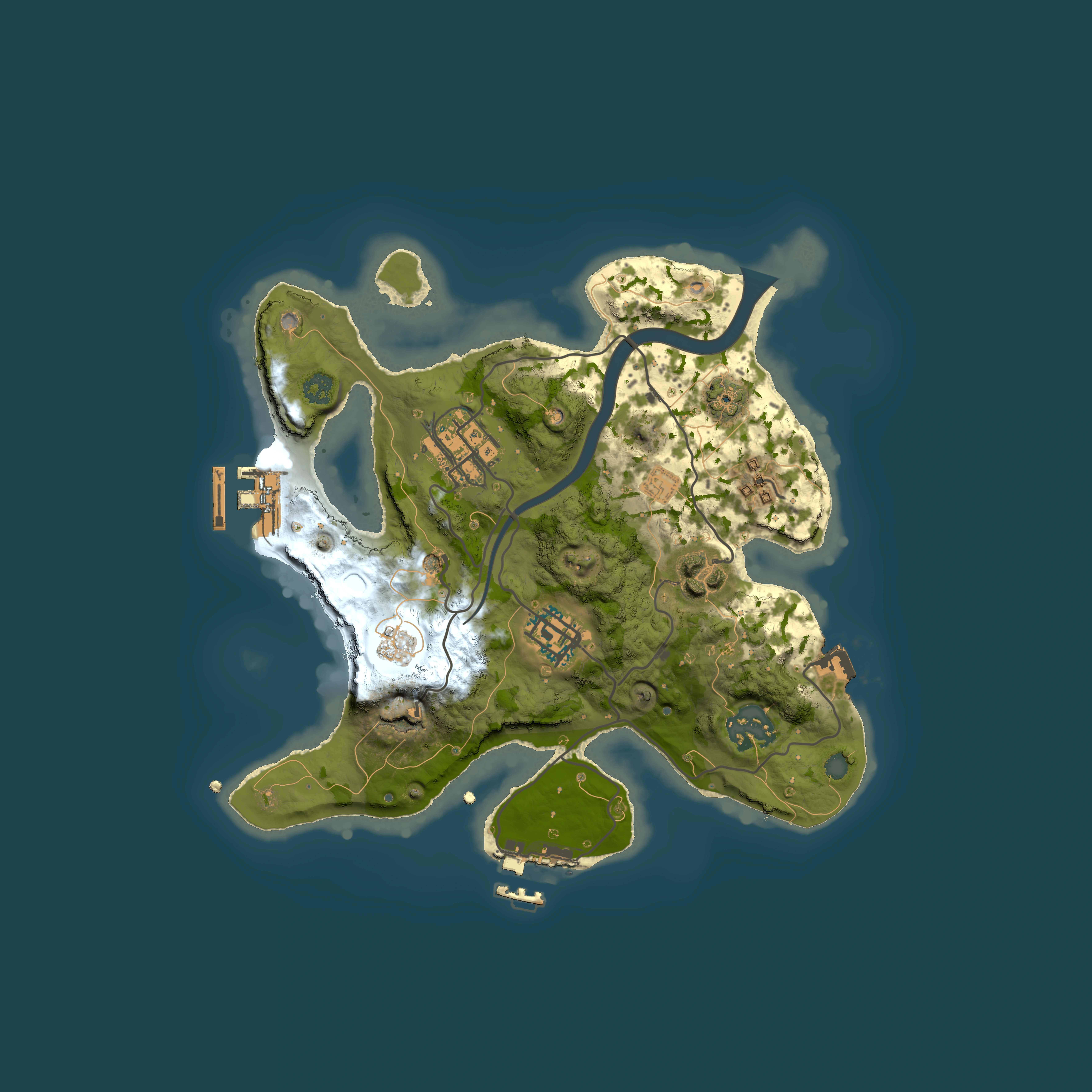 Full top-down render of Rust map seed 1587315999, 2500x2500m