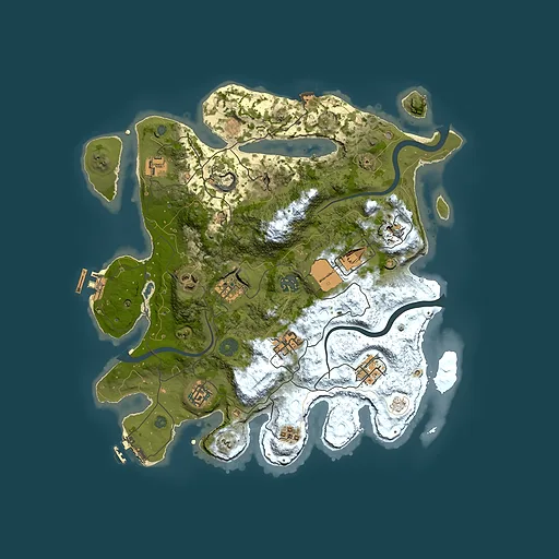Rust map seed 207480700, 3500x3500m top-down preview