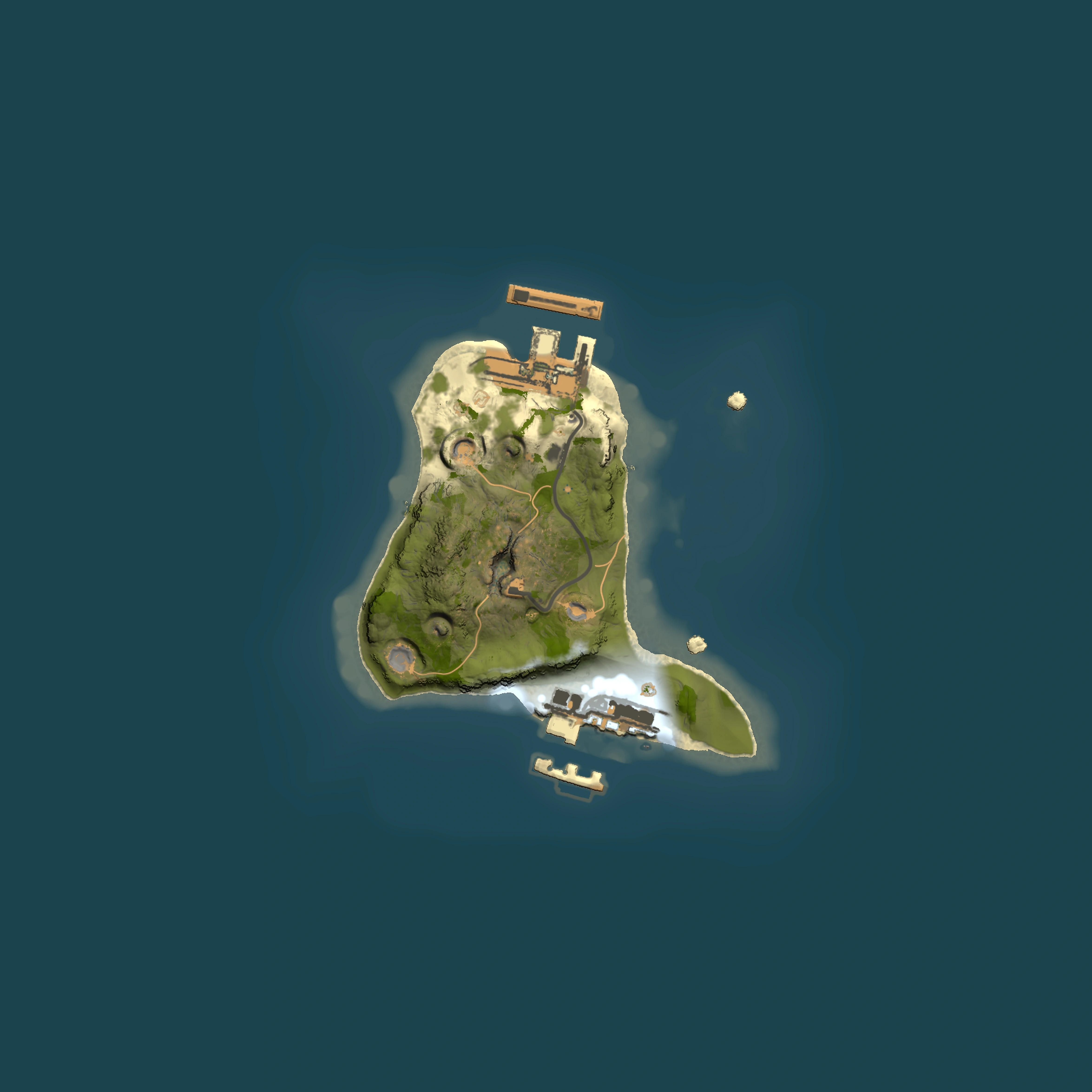 Full top-down render of Rust map seed 302742641, 1500x1500m