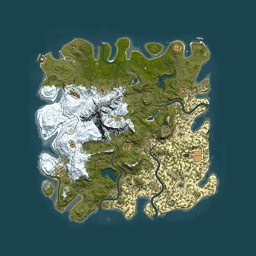 Rust map seed 847600537, 5000x5000m top-down preview