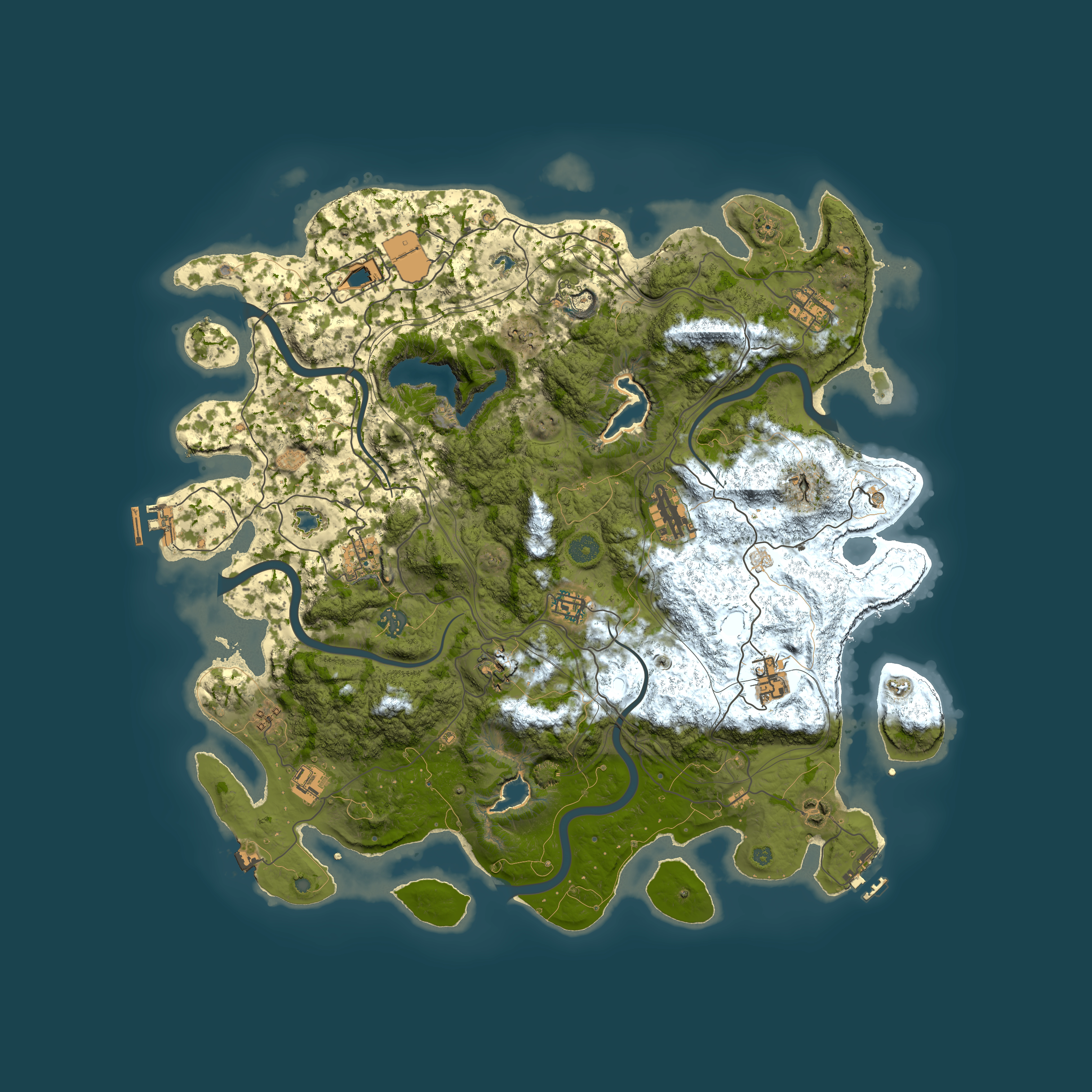 Full top-down render of Rust map seed 1806491074, 4500x4500m