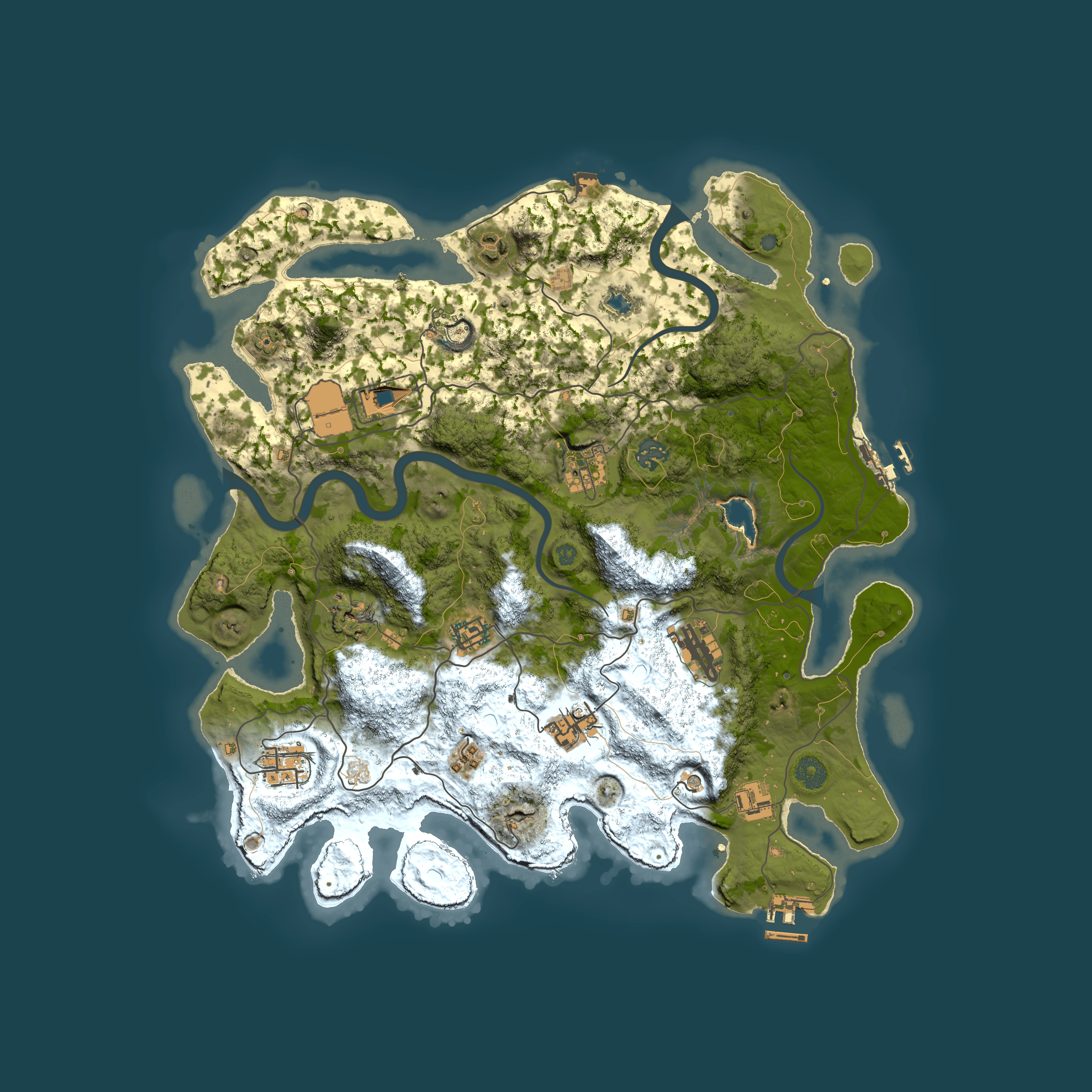 Full top-down render of Rust map seed 596481936, 4000x4000m