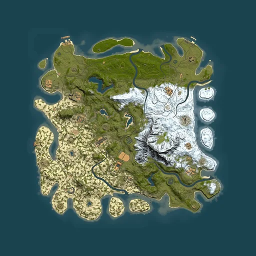 Rust map seed 2031015625, 5000x5000m top-down preview
