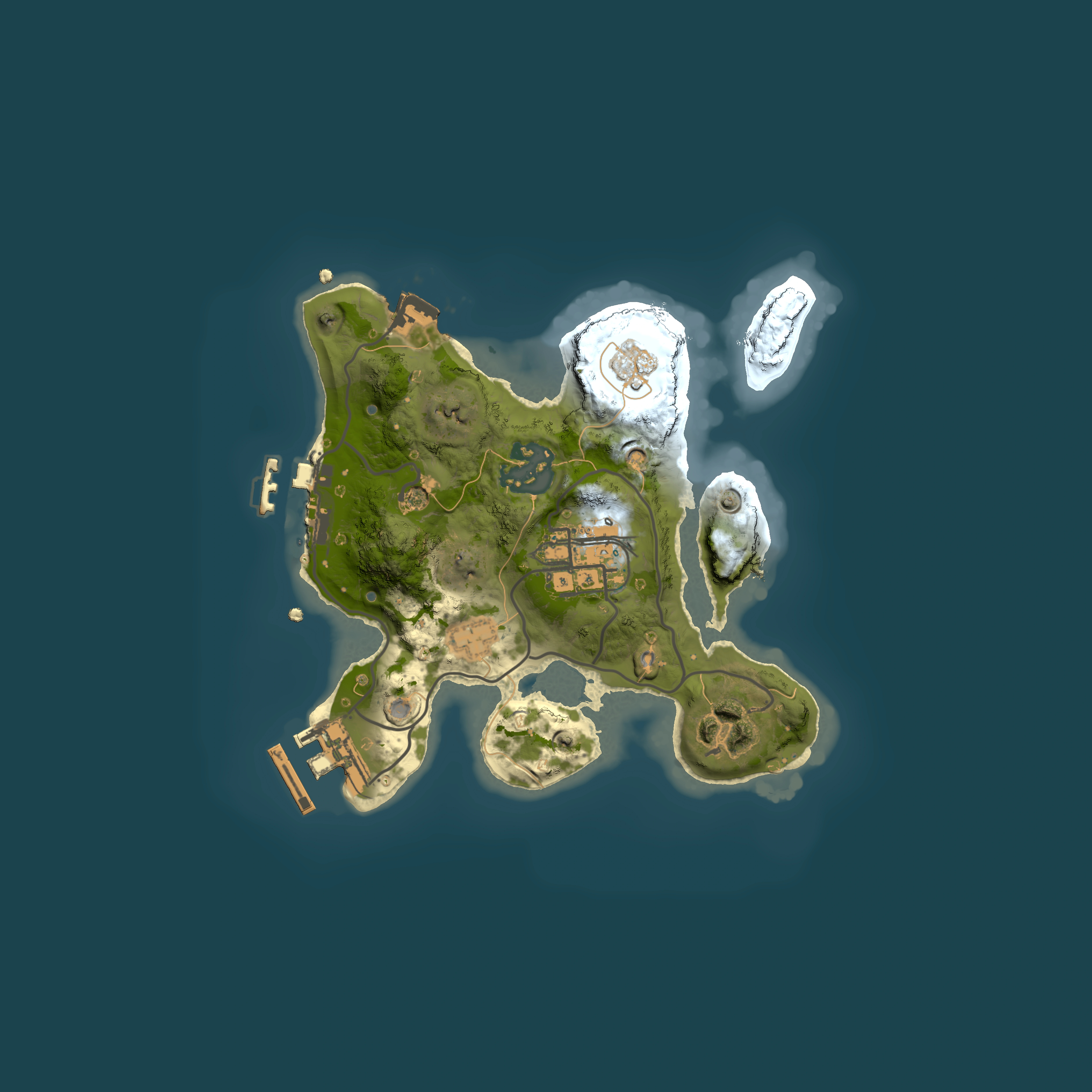 Full top-down render of Rust map seed 1250635490, 2000x2000m
